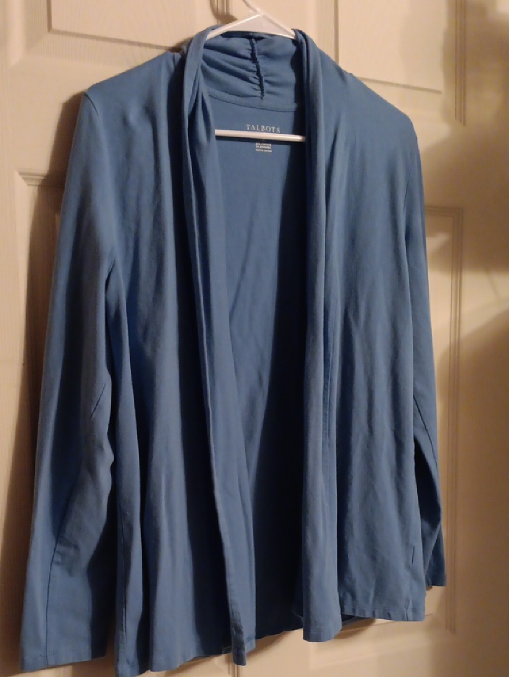 Talbots Dusty Blue Open-Front Women's Cardigan